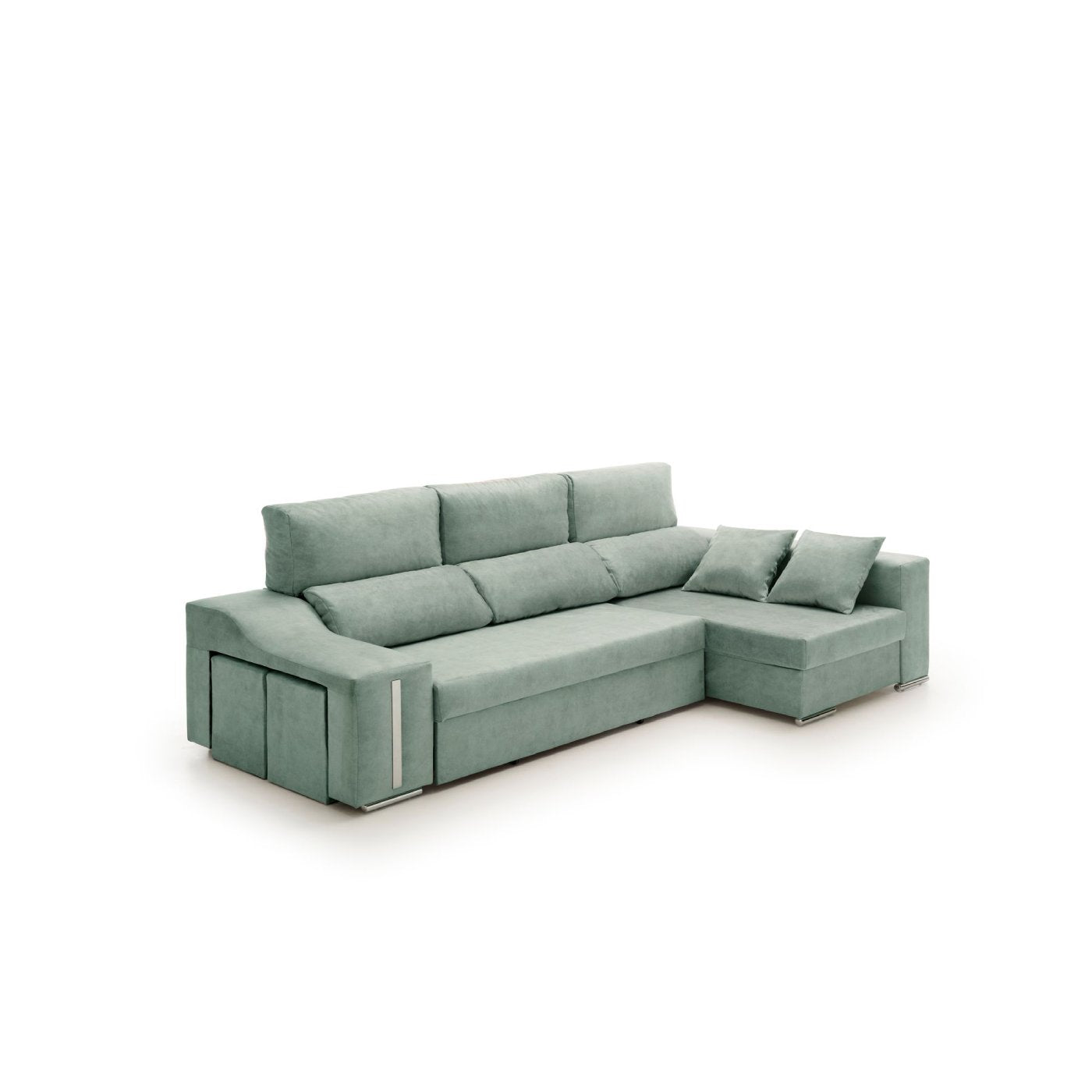 Sofa Chaise Longue Cama con Arcón y Puff Giuliana