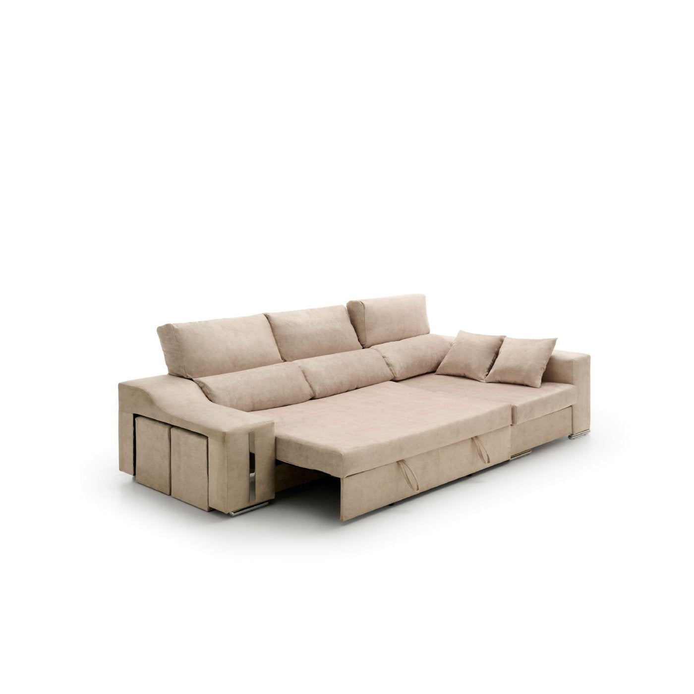 Sofa Chaise Longue Cama con Arcón y Puff Giuliana