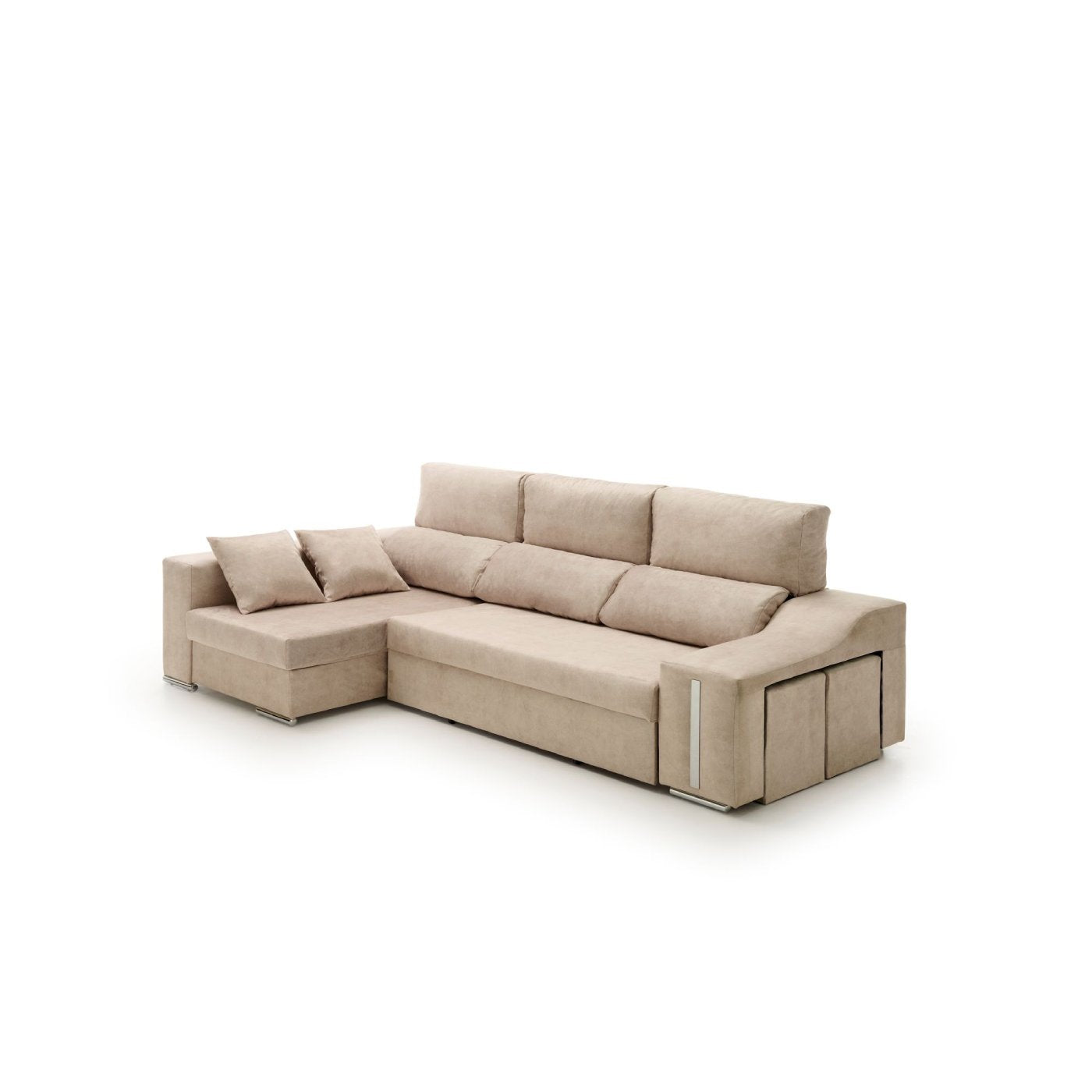 Sofa Chaise Longue Cama con Arcón y Puff Giuliana