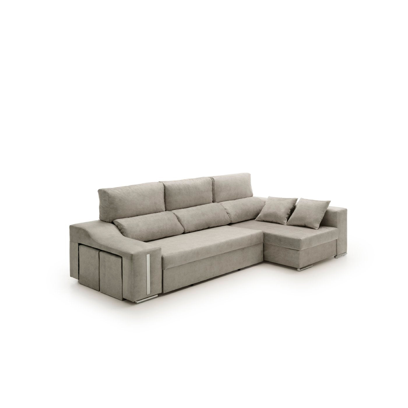 Sofa Chaise Longue Cama con Arcón y Puff Giuliana