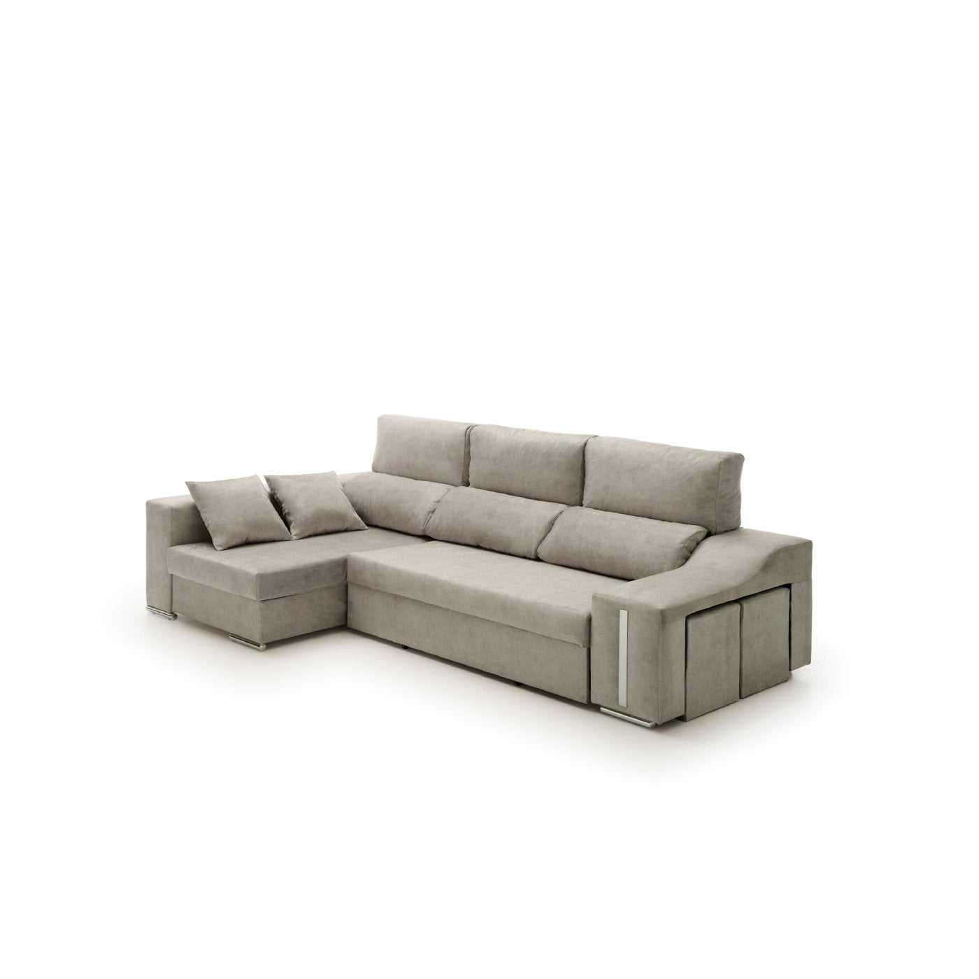 Sofa Chaise Longue Cama con Arcón y Puff Giuliana