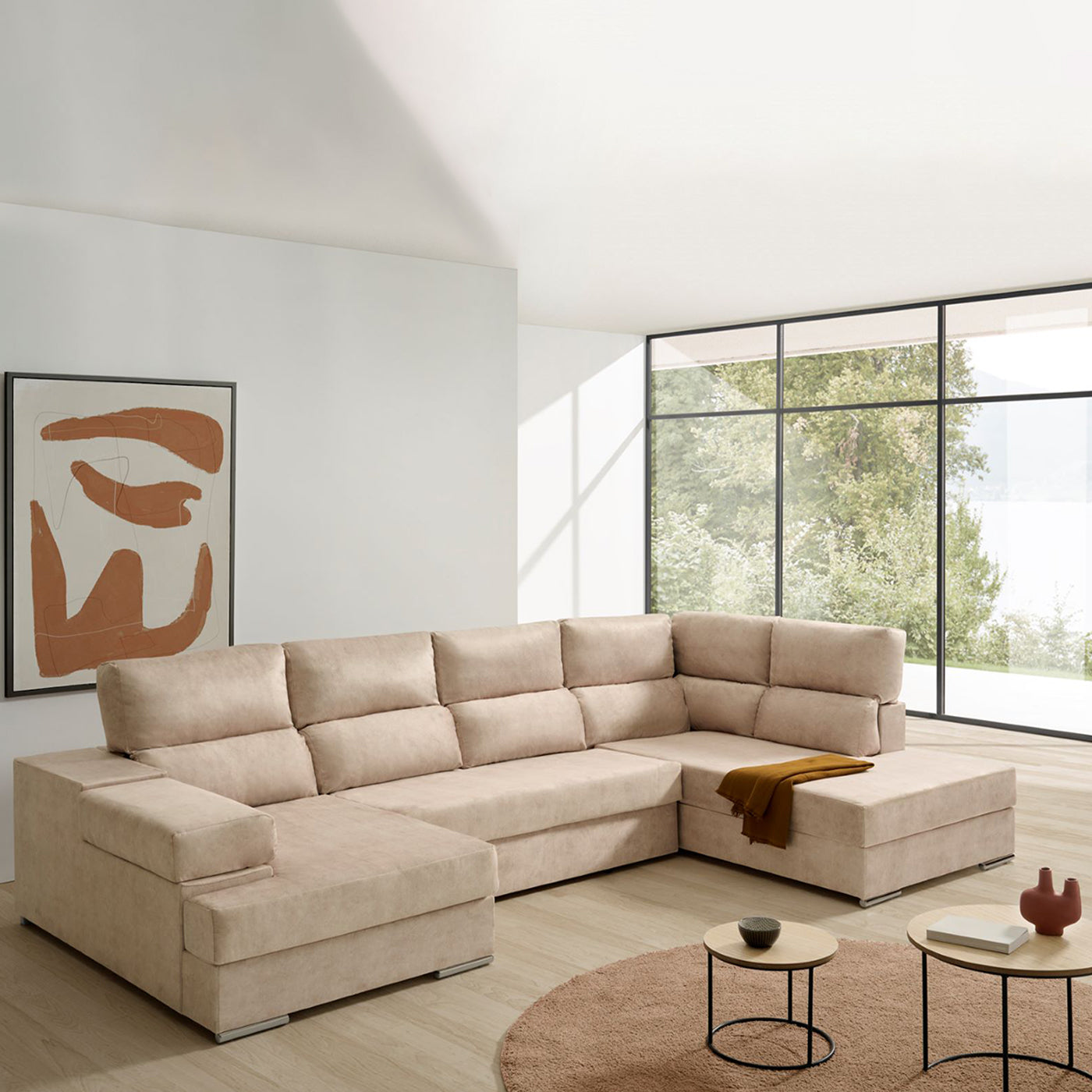 Sofa Gran Chaise Longue Cama Massima Diseño y Alta Gama