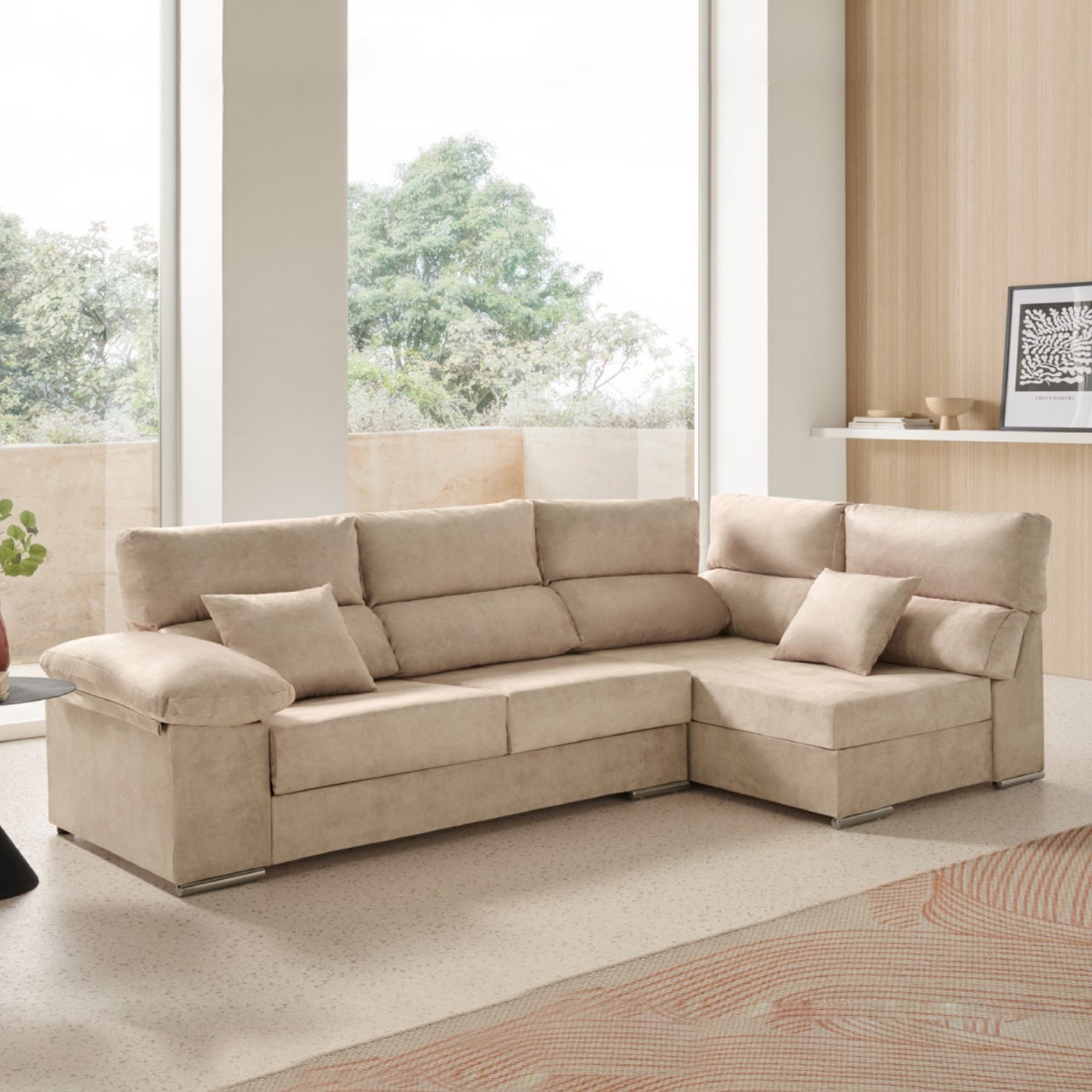 Sofa Chaise Longue - Rinconera Reclinable y Deslizante Cosima Alta Gama