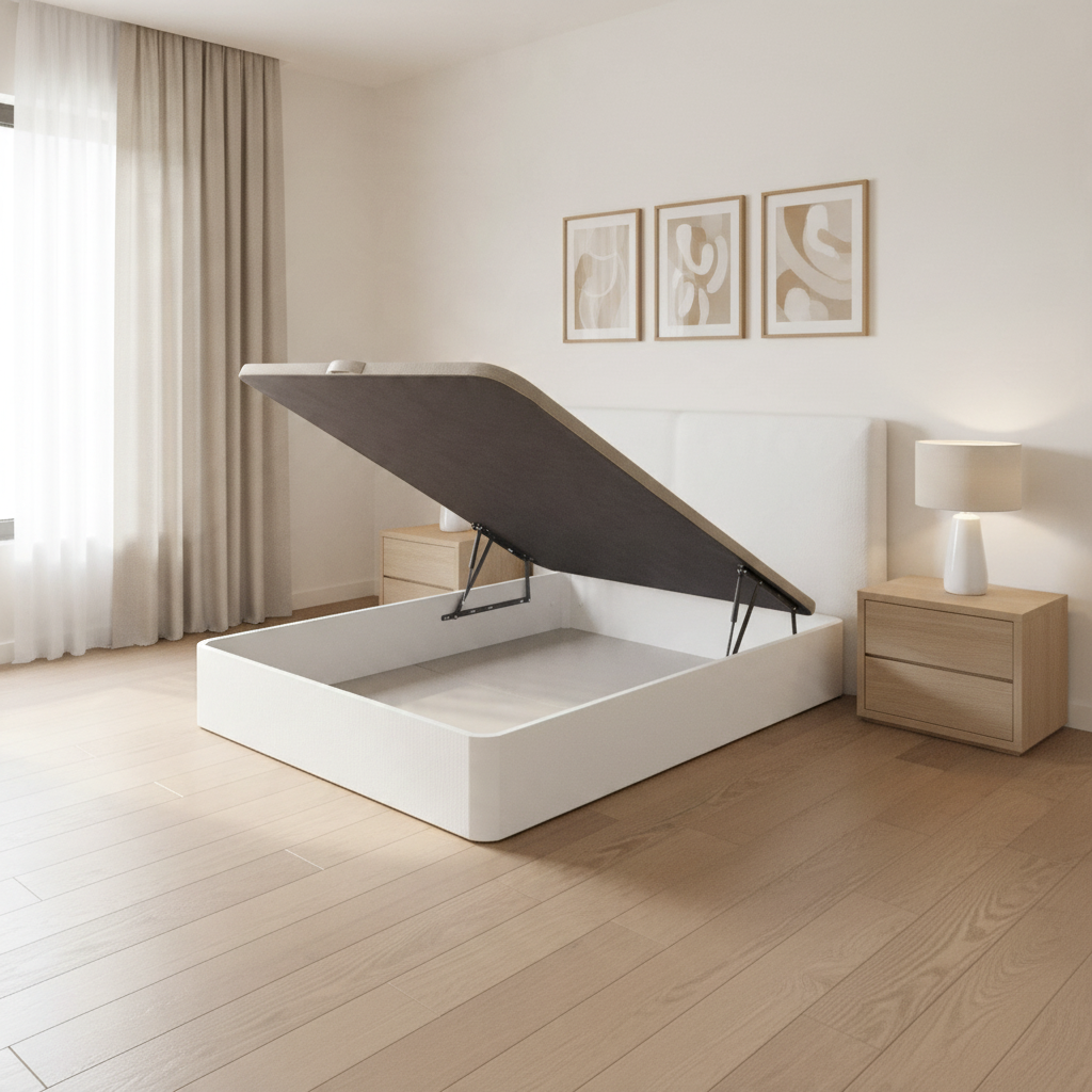 Canapé abatible de madera Venecia XL color blanco — imagen 3