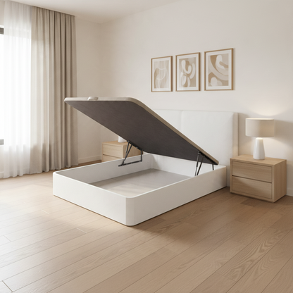 Canapé abatible de madera Venecia XL color blanco — imagen 3