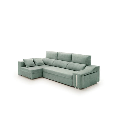 Sofa Chaise Longue Cama con Arcón y Puff Giuliana