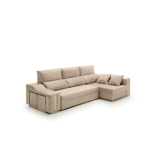 Sofa Chaise Longue Cama con Arcón y Puff Giuliana