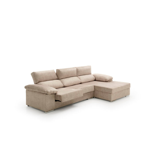 Sofa Chaise Longue Reclinable y Deslizante Melissa Alta Gama