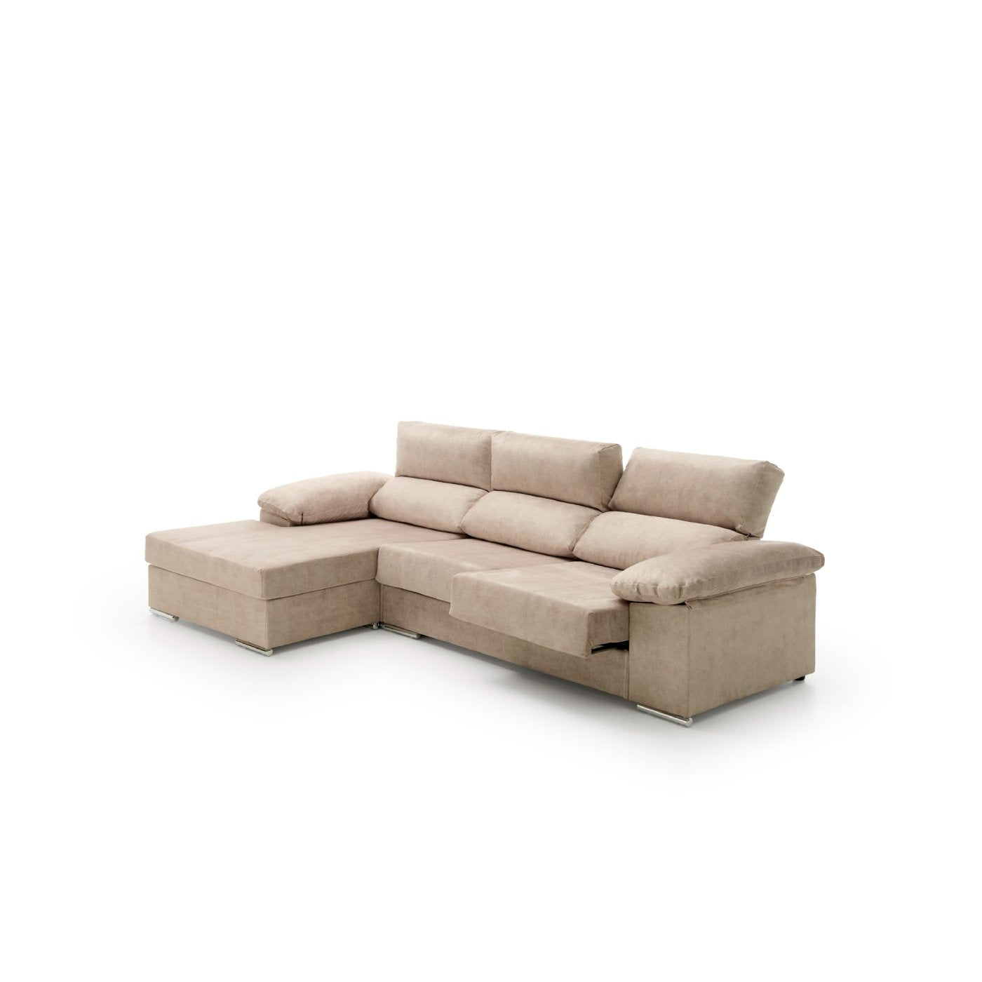 Sofa Chaise Longue Reclinable y Deslizante Melissa Alta Gama