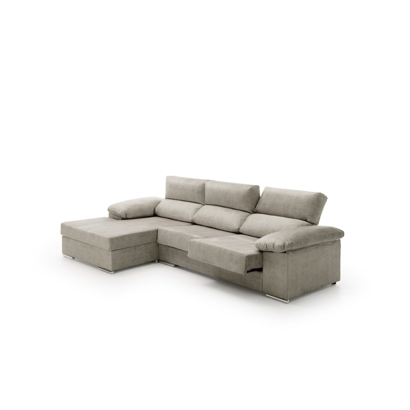 Sofa Chaise Longue Reclinable y Deslizante Melissa Alta Gama