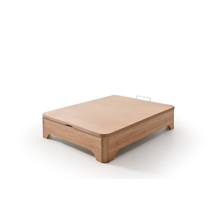 Canapé abatible de madera Milán color cambrian sobre fondo blanco cerrado
