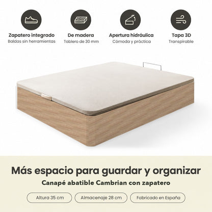 Canapé abatible de madera Nápoles color cambrian — imagen 6