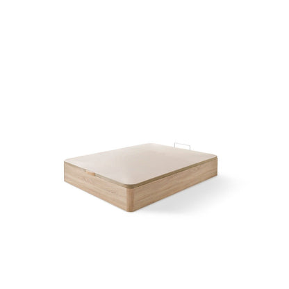 Canapé abatible de madera Toscana color cambrian sobre fondo blanco cerrado
