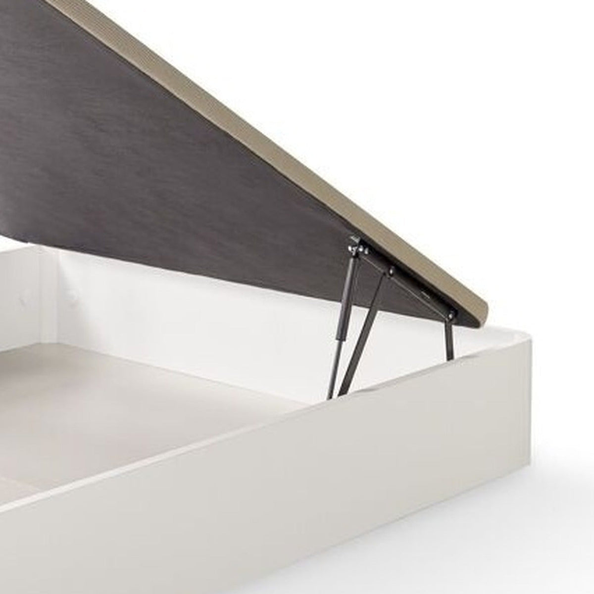 Canapé abatible de madera Venecia XL color blanco sobre fondo blanco