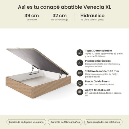 Canapé abatible de madera Venecia XL color cambrian — imagen 8