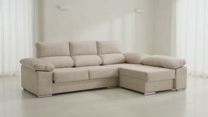 Sofá Chaise Longue Reversible Ibiza - Deslizante y Reclinable