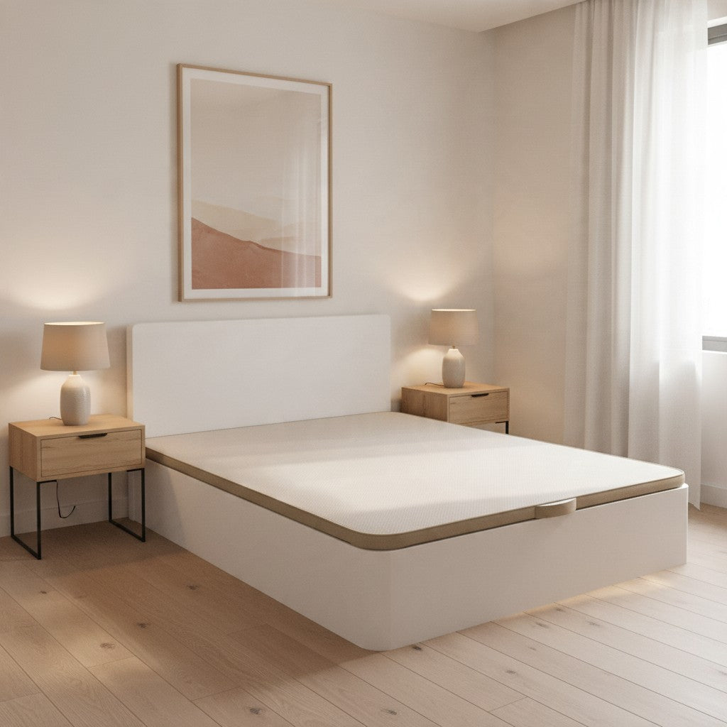 Canapé abatible de madera Toscana color blanco — imagen 4
